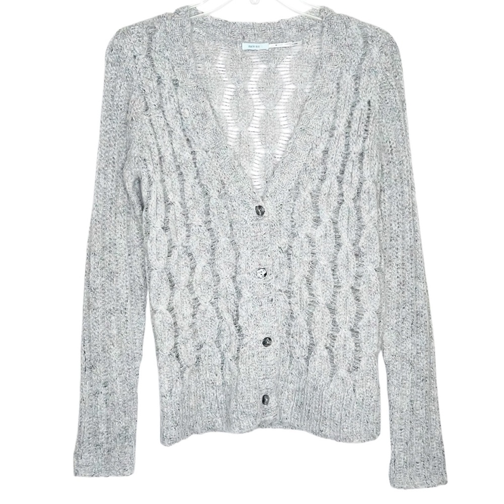 Urban Outfitters Kimchi Blue Mohair Alpaca Blend Cardigan Sweater M Gray Soft